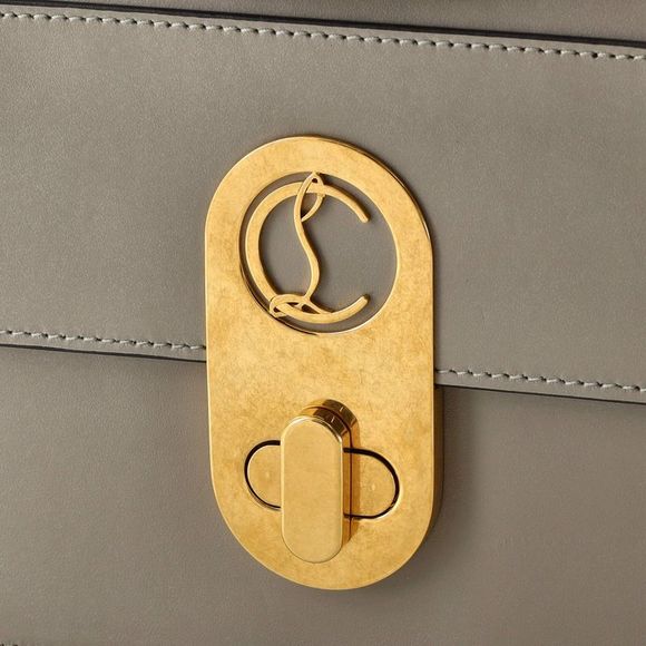 Christian Louboutin Elisa Shoulder Bag Leather Small Gray - Picture 6 of 7